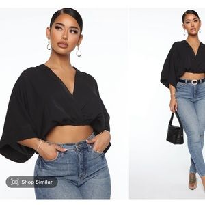 Fashion nova Black crop top
